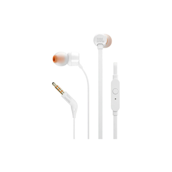 JBL EARPHONES/HEADPHONES/EARBUDS T110-WHITE
