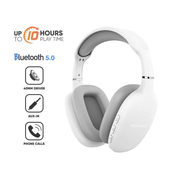 SONICGEAR EARPHONES/HEADPHONES/EARBUDS AIRPHONE 6 WHITE
