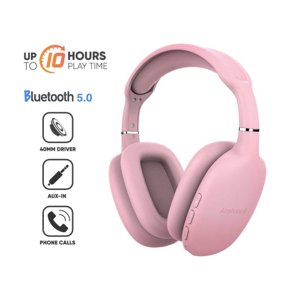 SONICGEAR EARPHONES/HEADPHONES/EARBUDS AIRPHONE 6 PEACH