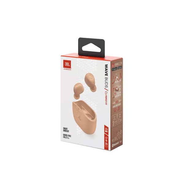 JBL EARPHONES/HEADPHONES/EARBUDS WAVE BUDS TWS BEIGE