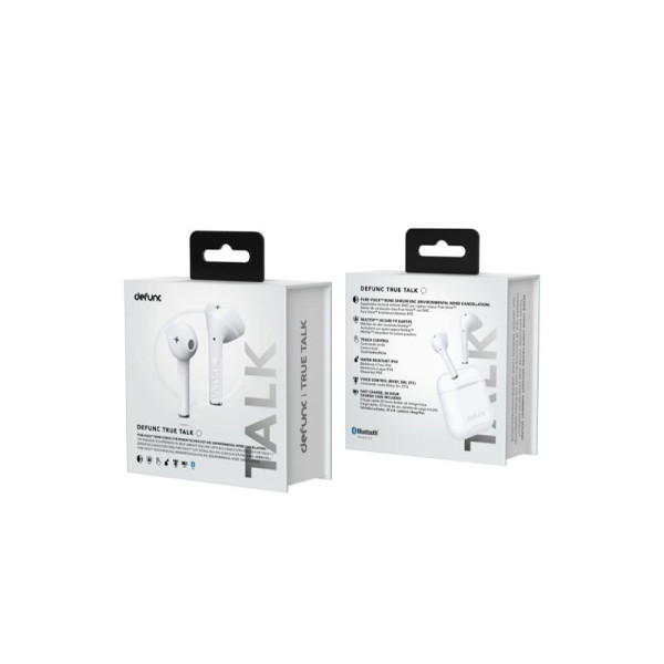 DEFUNC EARPHONES/HEADPHONES/EARBUDS DF TRUE TALK TWS WHT