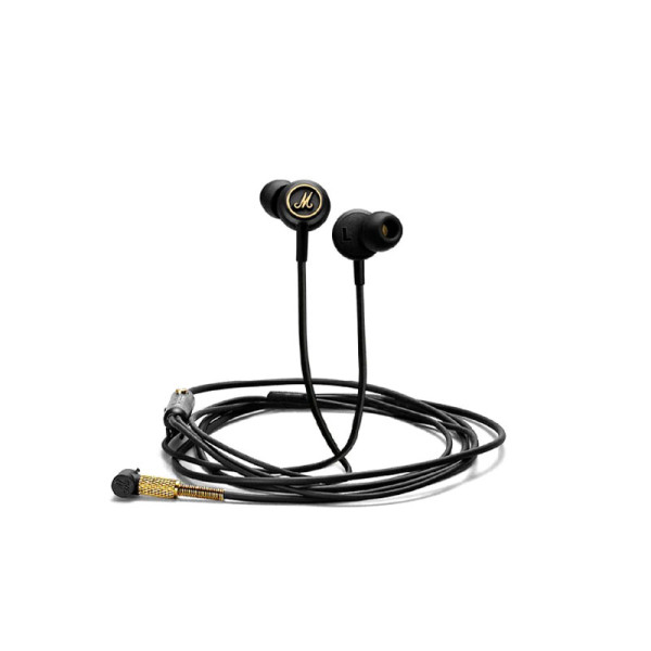 MARSHALL EARPHONES/HEADPHONES/EARBUDS MODE EQ BLACK AND BRASS