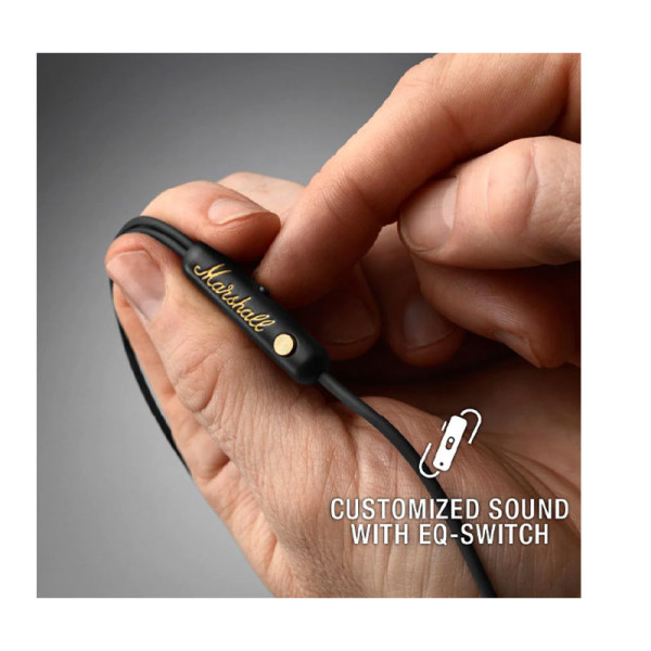 MARSHALL EARPHONES/HEADPHONES/EARBUDS MODE EQ BLACK AND BRASS
