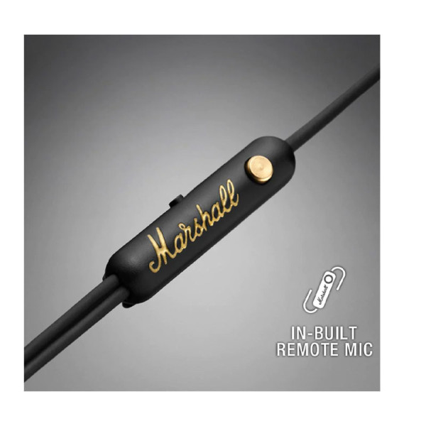 MARSHALL EARPHONES/HEADPHONES/EARBUDS MODE EQ BLACK AND BRASS