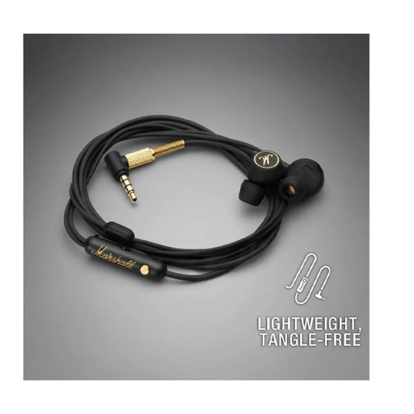 MARSHALL EARPHONES/HEADPHONES/EARBUDS MODE EQ BLACK AND BRASS