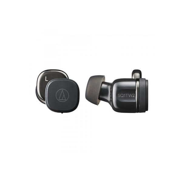 AUDIO TECHNICA EARPHONES/HEADPHONES/EARBUDS ATH-SQ1TW2 BK (BLACK)