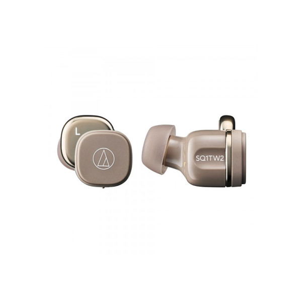 AUDIO TECHNICA EARPHONES/HEADPHONES/EARBUDS ATH-SQ1TW2 CA (CAFÉ LATTE)