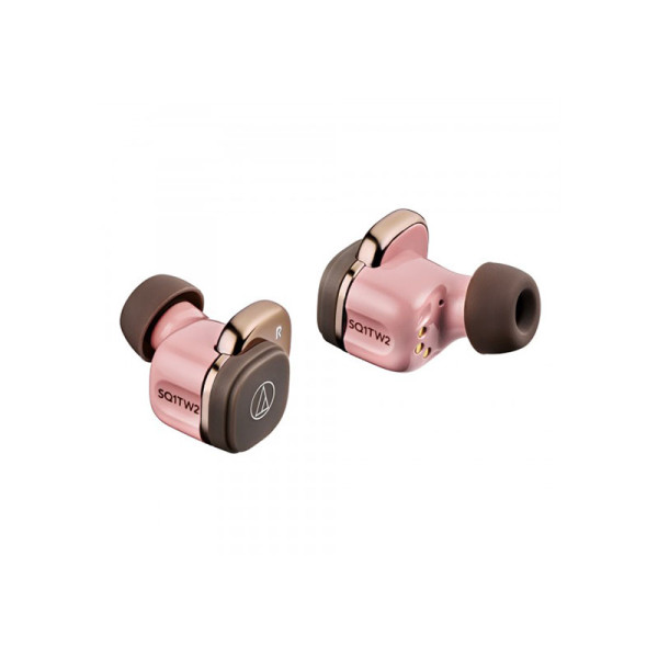 AUDIO TECHNICA EARPHONES/HEADPHONES/EARBUDS ATH-SQ1TW2 PBW (PINK BROWN)