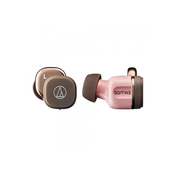 AUDIO TECHNICA EARPHONES/HEADPHONES/EARBUDS ATH-SQ1TW2 PBW (PINK BROWN)