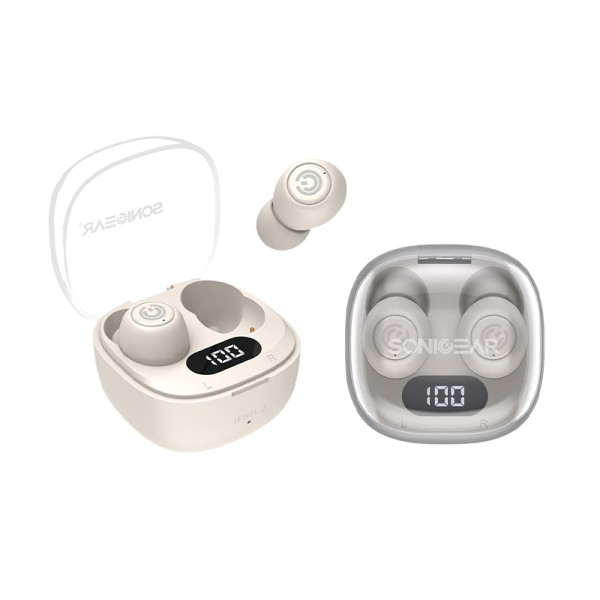 SONICGEAR EARPHONES/HEADPHONES/EARBUDS EARPUMP TWS 2 JEWEL BEIGE