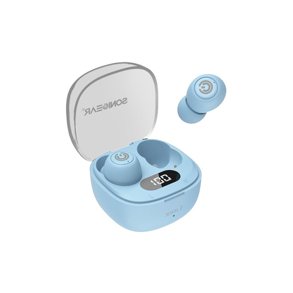 SONICGEAR EARPHONES/HEADPHONES/EARBUDS EARPUMP TWS 2 JEWEL LIGHT BLUE