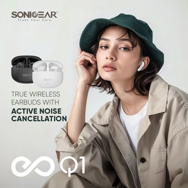 SONICGEAR EARPHONES/HEADPHONES/EARBUDS EARPUMP Q1 BLACK