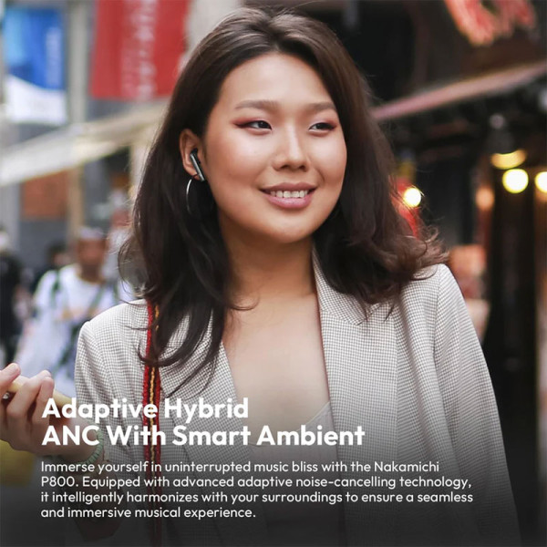 NAKAMICHI EARPHONES/HEADPHONES/EARBUDS NM PBOO ANC TWS EARBUDS  BK