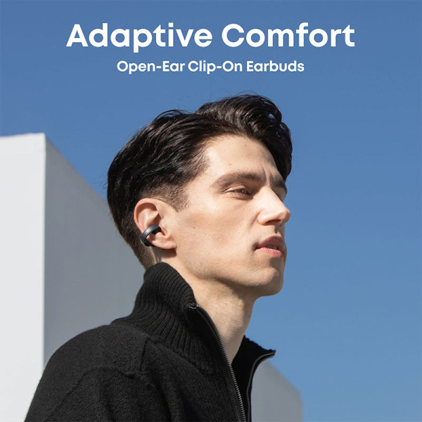 SOUNDCORE EARPHONES/HEADPHONES/EARBUDS AEROCLIP BLACK