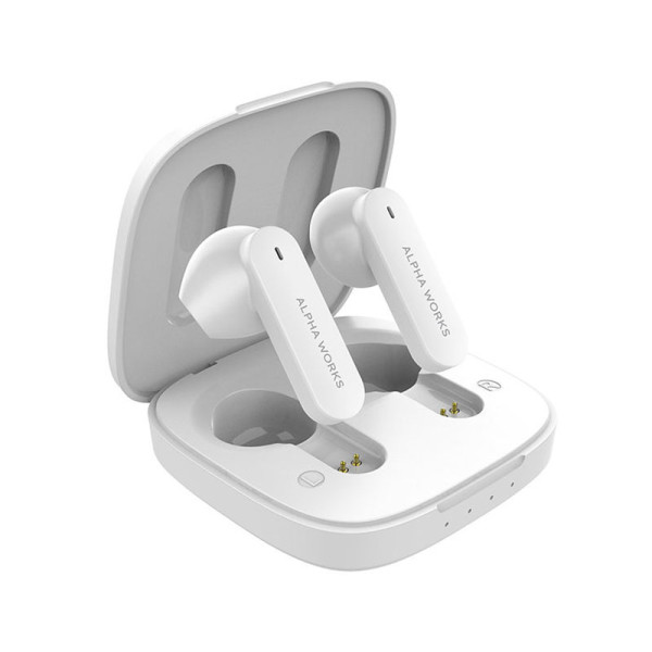 ALPHA WORK EARPHONES/HEADPHONES/EARBUDS AW-CURVE100WHT