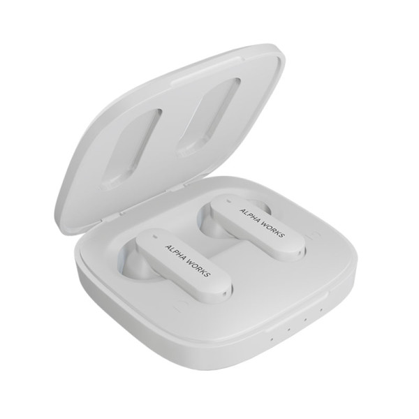 ALPHA WORK EARPHONES/HEADPHONES/EARBUDS AW-CURVE100WHT