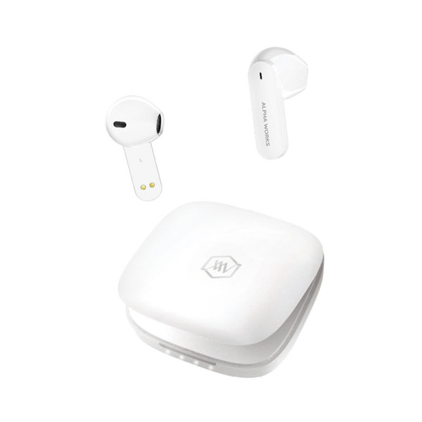 ALPHA WORK EARPHONES/HEADPHONES/EARBUDS AW-CURVE100WHT