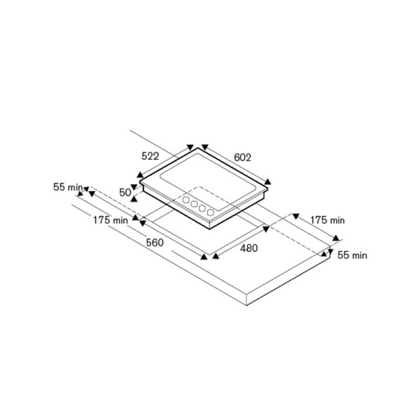 BERTAZZONI BUILT-IN HOB P6501PROXE