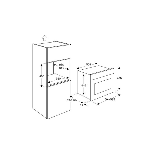 BERTAZZONI 38L BUILT-IN COMBI OVEN & MICROWAV F457MODMWTN BLK/NERO