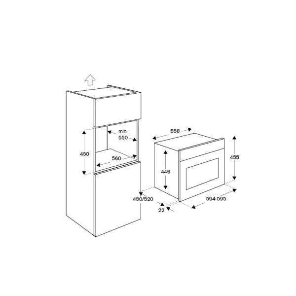 BERTAZZONI 31L BUILT-IN COMBI STEAM OVEN F457MODVTC COPPER