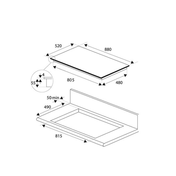 BERTAZZONI BUILT-IN HOB P885IC2G5NE