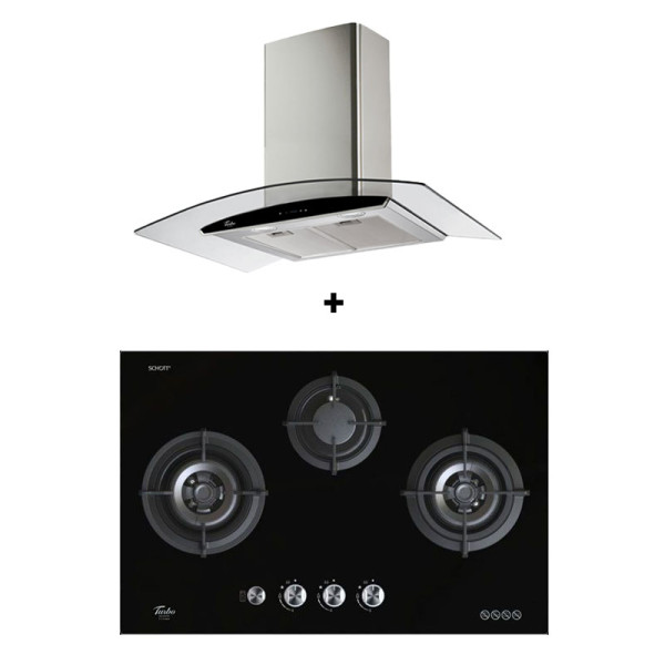 TURBO GAS RANGE PACKAGE T773GV-BK+TAE96-SS