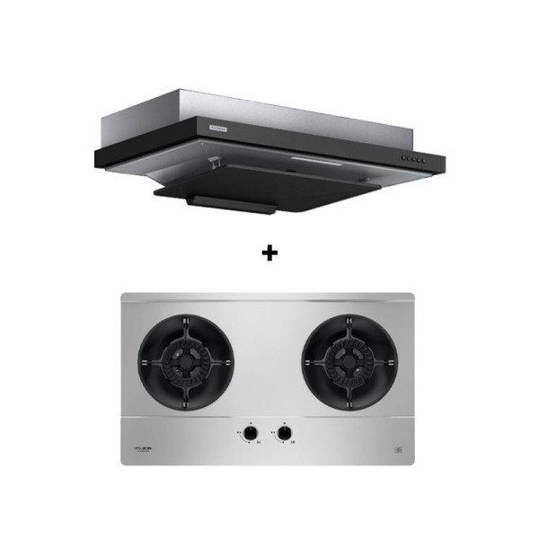 FUJIOH GAS RANGE PACKAGE FHGS6520SV+FRFS2290RP/VP-2TONE