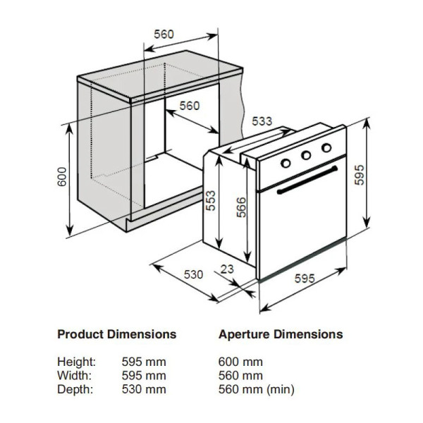 TURBO 73L BUILT-IN OVEN TM73-GM