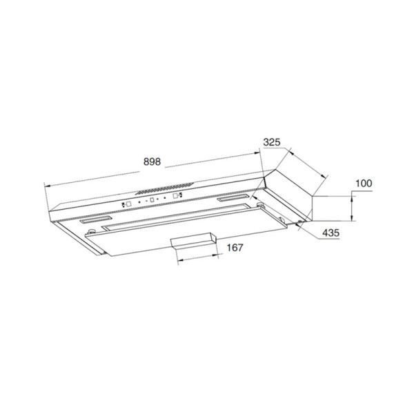 TURBO COOKERHOOD TA6002-90BK