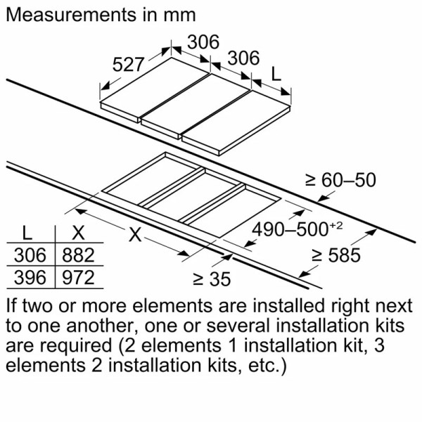 BOSCH BUILT-IN HOB-30CM INDUCTION PXX375FB1E