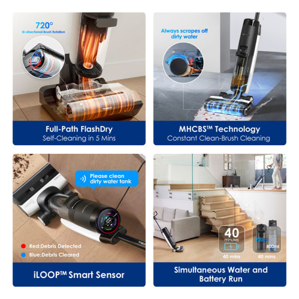 TINECO RECHARGEABLE VAC FLOOR ONE S7 FLASHDRY