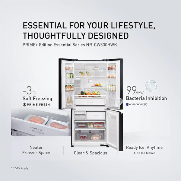 PANASONIC MULTI DOOR FRIDGE NR-CW530HWKS