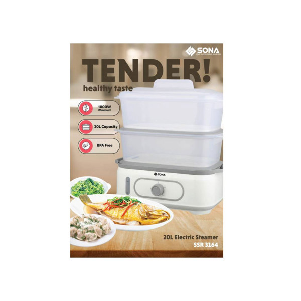 SONA 2 TIER FOOD STEAMER SSR3164