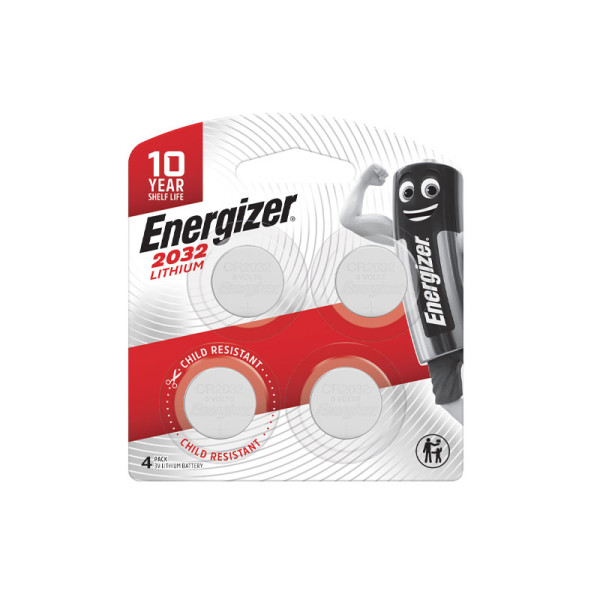 ENERGIZER LITHIUM COIN BATTERY CR2032BP4