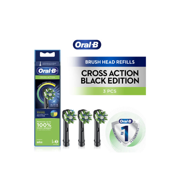 BRAUN TOOTHBRUSH REFILLS EB50BRB-3 Black Edition