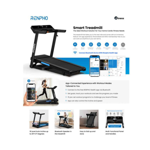 RENPHO WELLNESS R-Q004-BK (SMART TREADMILL)