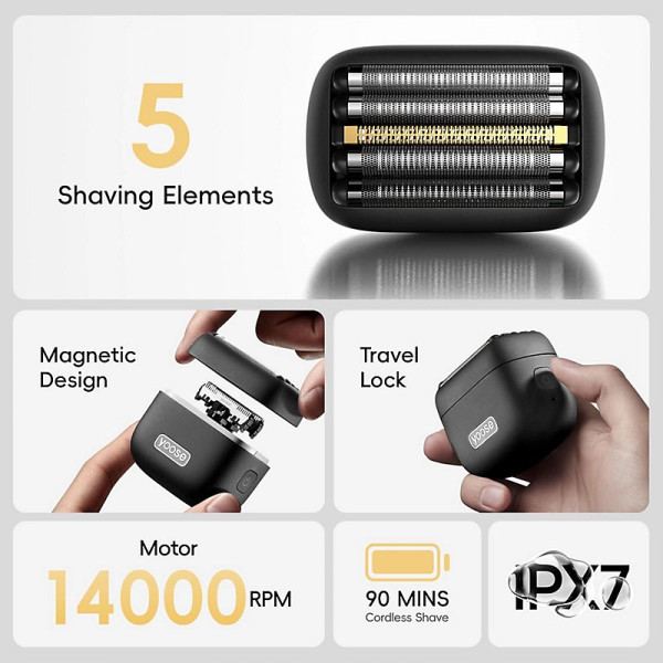 YOOSE SHAVER Mini 5 Matte Silver