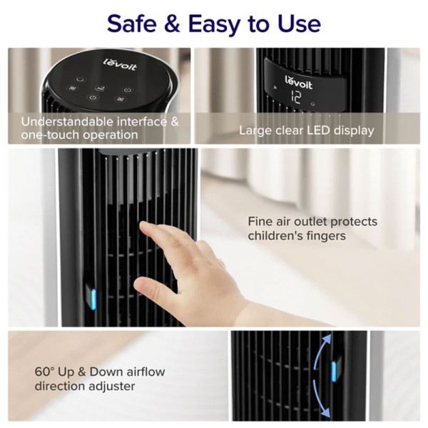 LEVOIT TOWER FAN -TIMER 42-INCH LV-TWFAN-UK