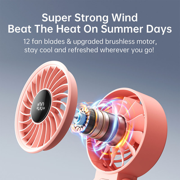 JISULIFE USB FAN LIFE 7 -PINK-3600