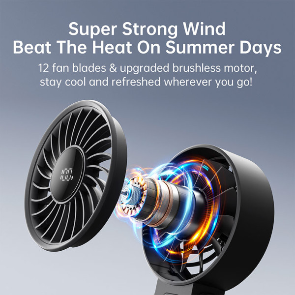 JISULIFE USB FAN LIFE 7 -BLACK-3600