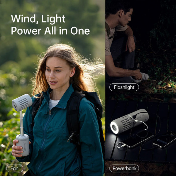 JISULIFE USB FAN -OUTDOOR ULTRA 1-LIGHT GREY (OUTDOOR)