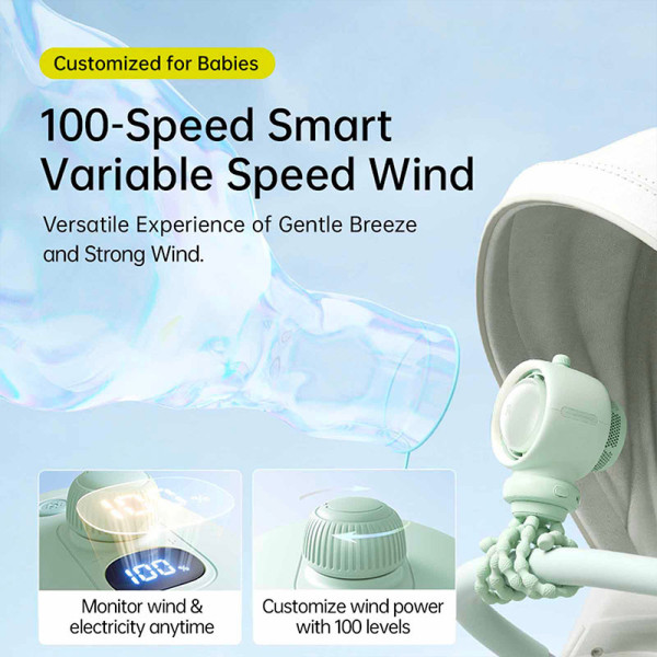 JISULIFE USB FAN LIFE2S -GREEN-5000