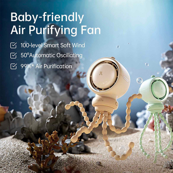 JISULIFE USB FAN LIFE 2S -BROWN-5000