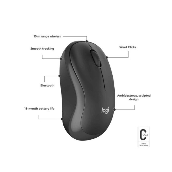 LOGITECH MOUSE 910-007122 (M240 GRAPHITE)