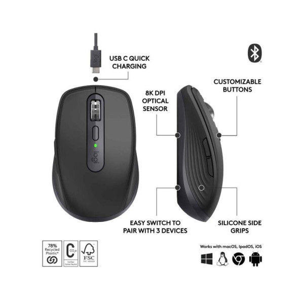LOGITECH MOUSE 910-006932 (MX ANYW 3S GRAP)