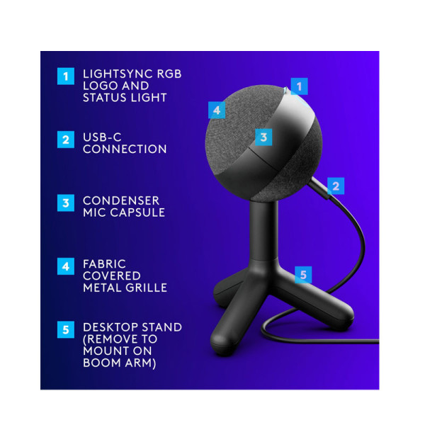 LOGITECH AUDIO PERIPHERALS 988-000553 (G YETI ORB)