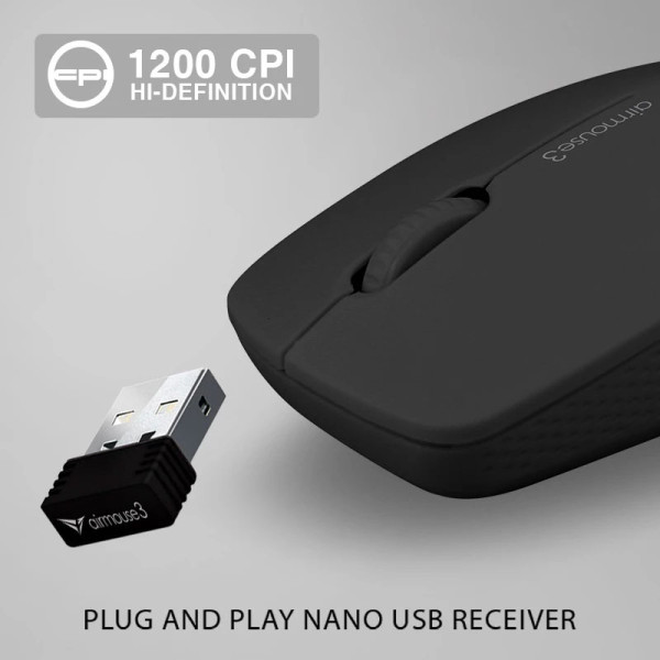 ALCATROZ MOUSE AIRMOUSE 3 SILENT CARBON