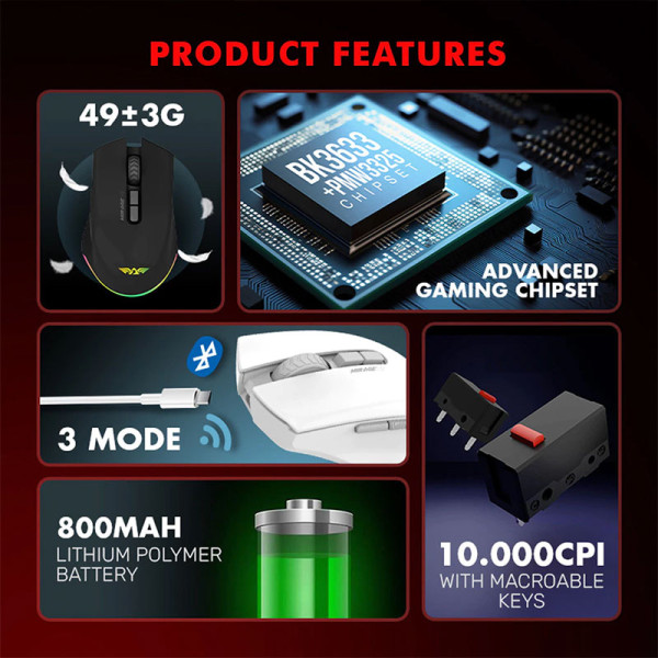 ARMAGGEDDON MOUSE MIRAGE-VII WHITE