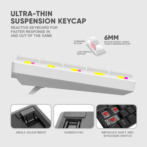 ARMAGGEDDON KEYBOARD SMK-1C WHITE TACTILE