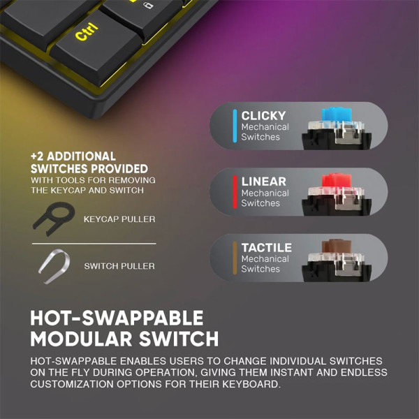 ARMAGGEDDON KEYBOARD SMK-1C WHITE TACTILE